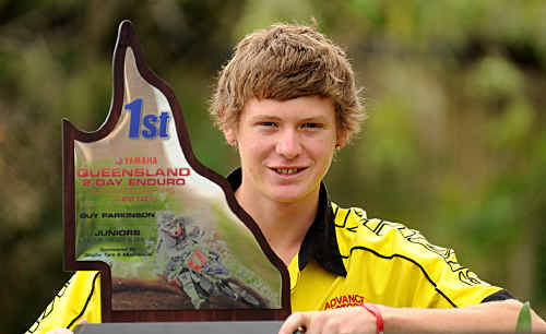 Gympie rider Guy Parkinson has won the Junior Yamaha Queensland Enduro Championship. Gympie rider Guy Parkinson has won the Junior Yamaha Queensland Enduro Championship.